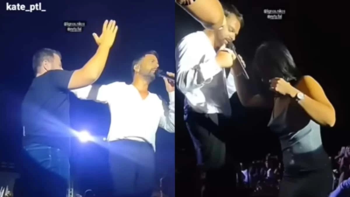 Χαμός από ουρλιαχτά και χειροκροτήματα στη συναυλία του Ηλία Βρεττού - Ανέβηκε στη σκηνή και της έκανε πρόταση γάμου (Βίντεο)