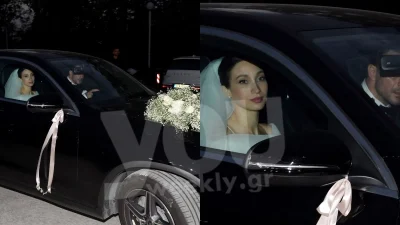 Γάμος Αγγελόπουλος & Βαμβακούση: Με θηρίωδες μαύρο τζιπ που οδηγούσε ο Ντάνος έφτασαν στη δεξίωση - Οι λαμπεροί καλεσμένοι