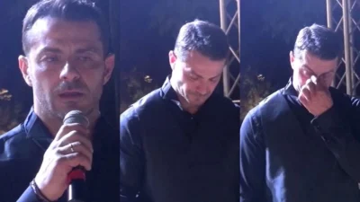 «Εκ μέρους της μητέρας μου...» - Ξέσπασε σε κλάματα ο Γιώργος Αγγελόπουλος  για την απουσία της στον γάμο του