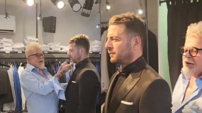 Σε γνωστό σχεδιαστή για fitting - Αυτό είναι το γαμπριάτικο κοστούμι του Γιώργου Αγγελόπουλου;