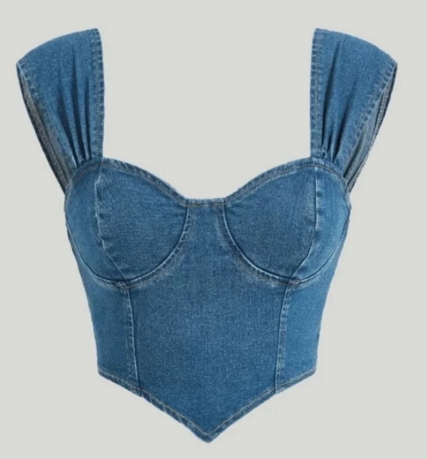 denim corset