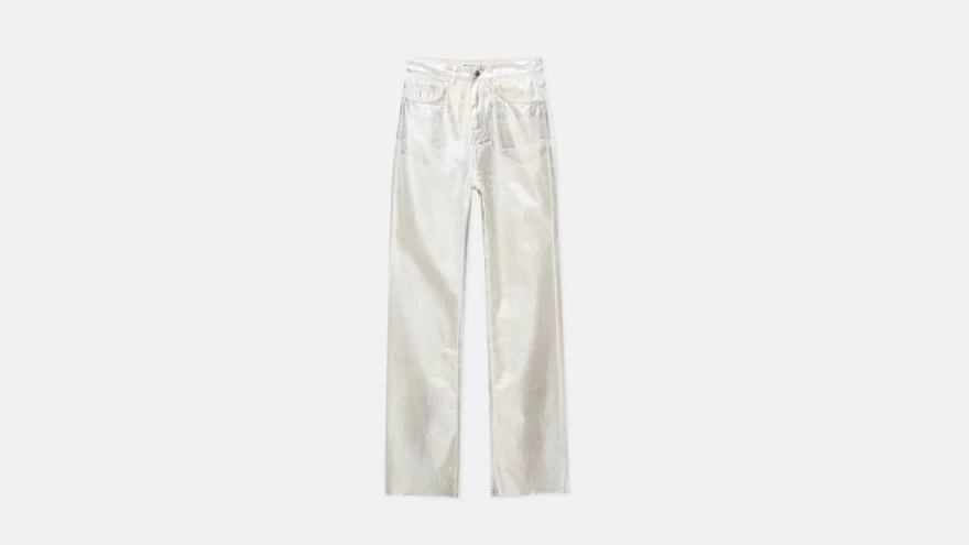 silver pants