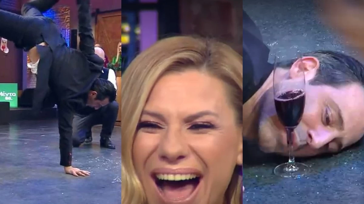 Λευτέρης Ελευθερίου: Επικό γέλιο με το ζεϊμπέκικό του το βράδυ της Πρωτοχρονιάς - Ξεκαρδίστηκαν στο πλατό του ΣΚΑΪ