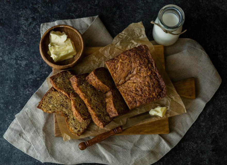Συνταγή babana bread με ολικής αλέσεως αλεύρι