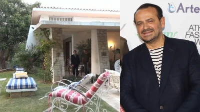 Βασίλης Ζούλιας: Με πέτρινο τζάκι, δυο σαλόνια και τεράστιο κήπο με πισίνα - Βίντεο από το εξοχικό του στην Σαρωνίδα