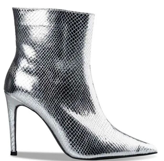 ασημί μπότες envie shoes