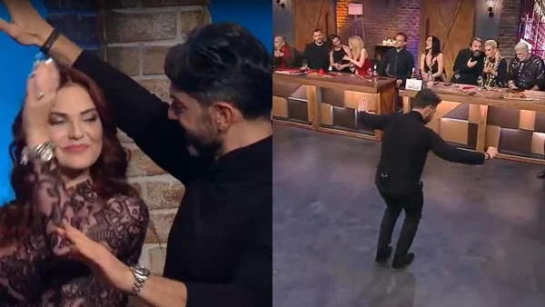 Σάββατο με φίλους: Χαμός με το βαρύ ζεϊμπέκικο του Σπύρου Μαρτίκα - Ο έξαλλος χορός και το "καυτό" φιλί στο στόμα με την Βρισηίδα Ανδριώτου
