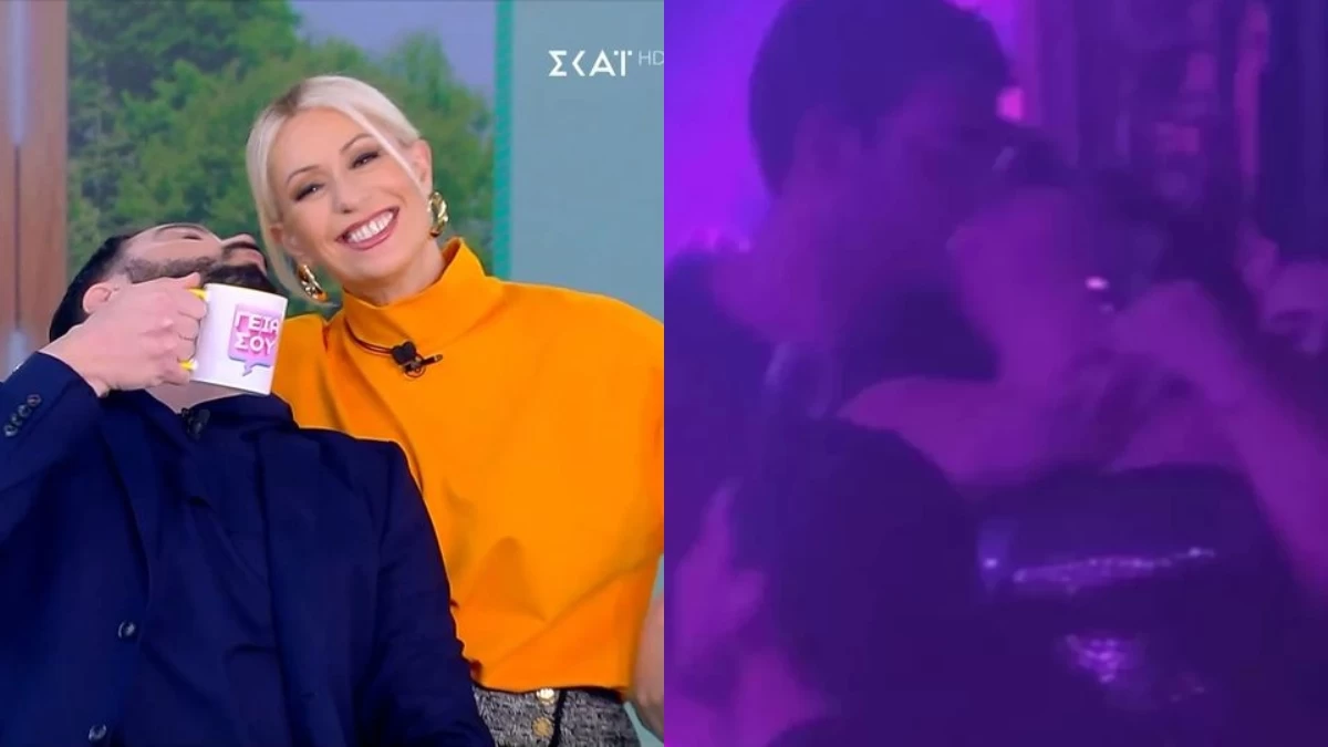 Μπάρκα & Τσαγκρίδης: ''Χλεύασαν'' τα φιλιά τους στον αέρα του Γειά Σου - Μπακοδήμου και Φίκαρης σε αναπαράσταση της φωτογραφίας τους