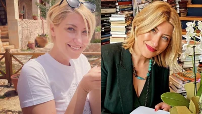 Σία Κοσιώνη: Με vintage χαλιά, χρυσούς πίνακες & πολλά βιβλία - Φωτογραφίες από το νεοκλασικό σπίτι της δημοσιογράφου