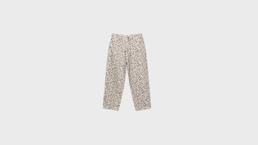 leopard denim