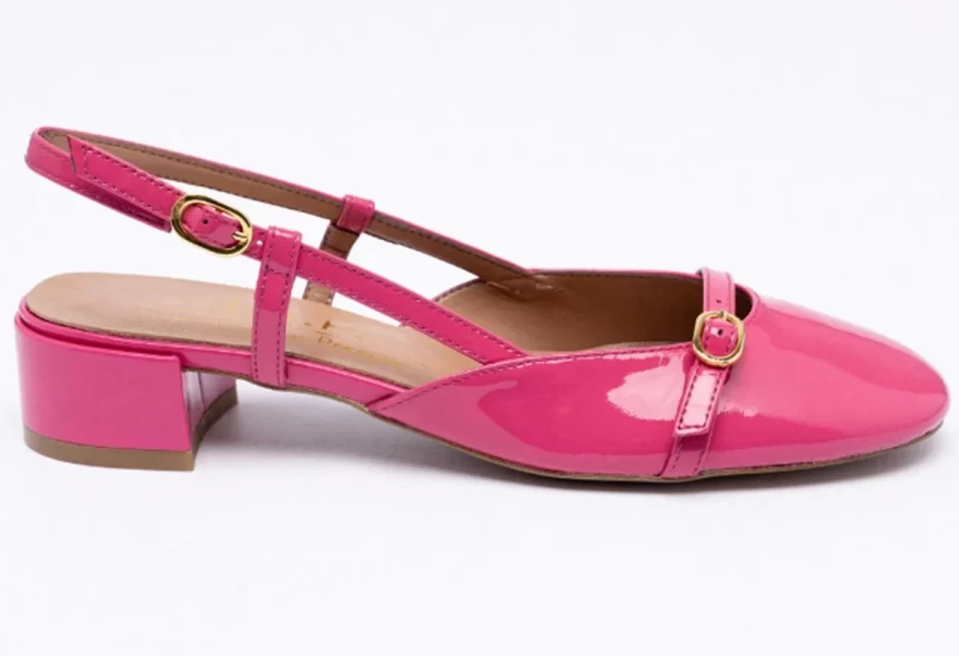 pink slingbacks