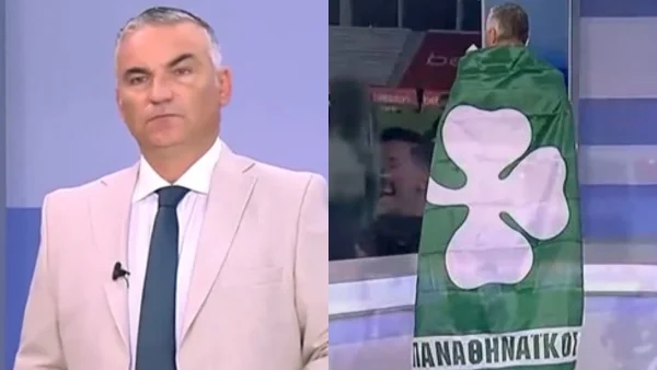 Επικός Γιάννης Ντσούνος – Εμφανίστηκε στο πλατό με σημαία του Παναθηναϊκού: «Ποια Ρεάλ...»