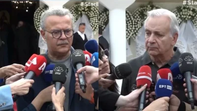 Άννα Παναγιωτοπούλου: Συντετριμμένοι οι φίλοι της στην κηδεία - «Θα ευχόμουν να είναι γύρισμα», «Δεν μπορώ να πω κάτι άλλο»