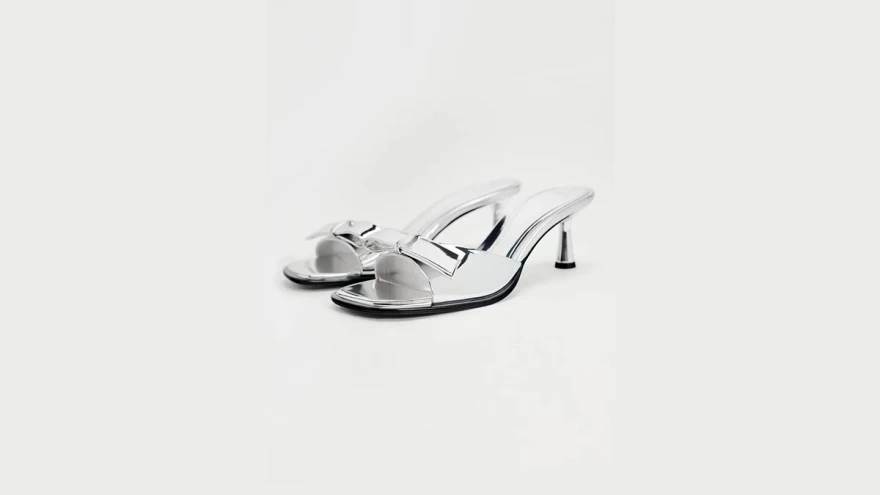 μεταλλιζέ mules zara