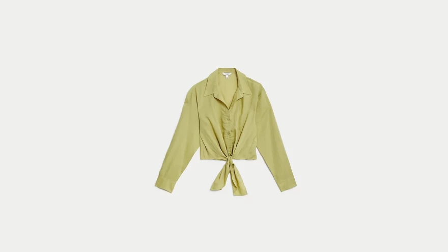 κίτρινο πουκάμισο marksandspencer.com