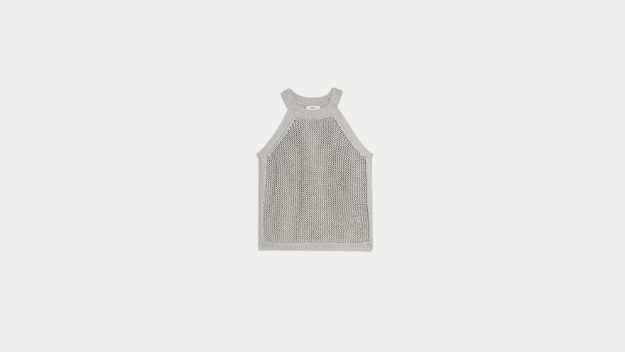 ασημί πλεκτό τοπ marksandspencer.com