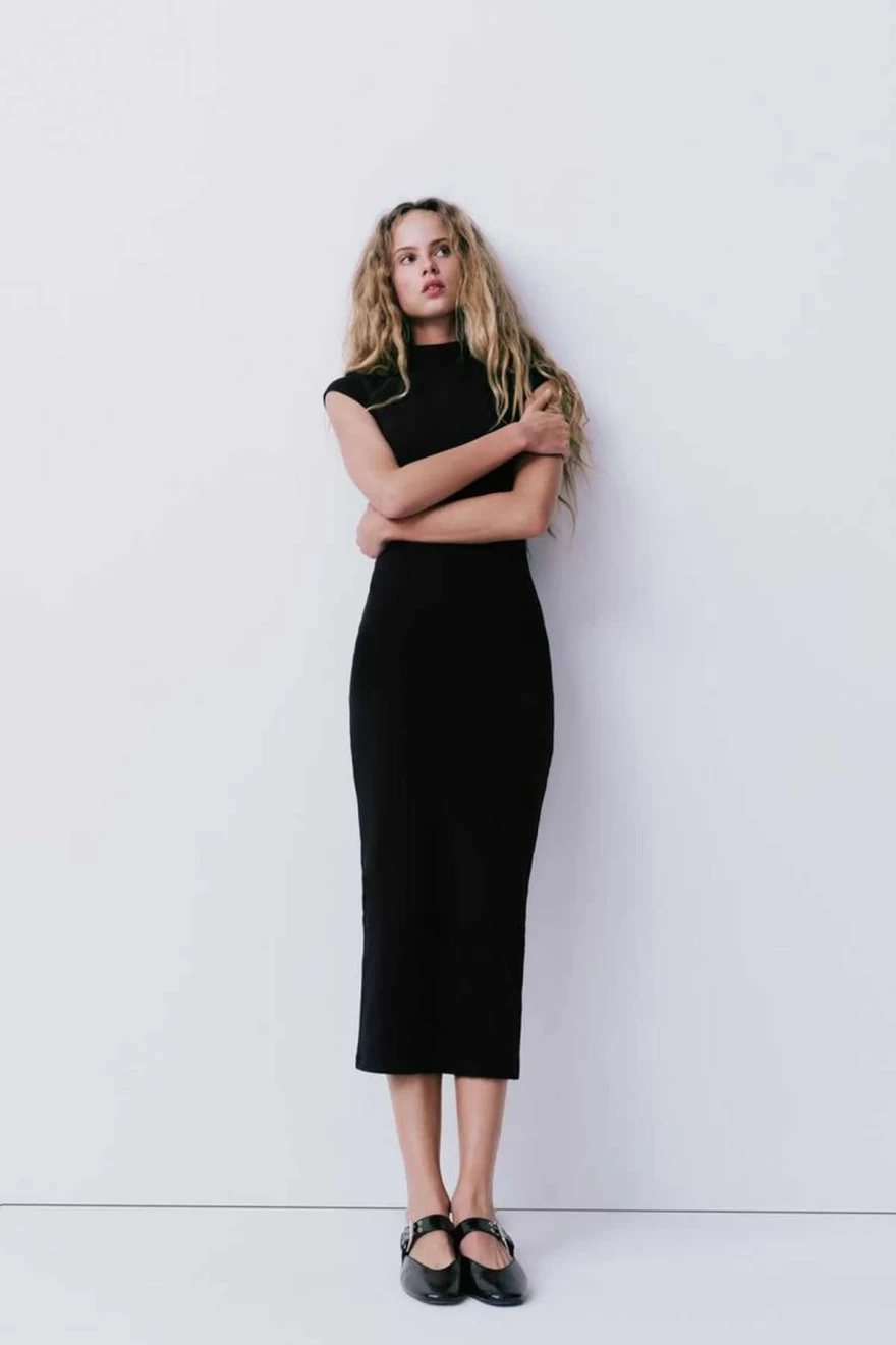 μίντι φόρεμα zara