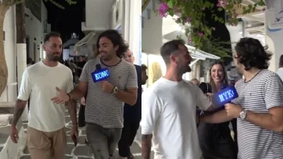 Άρης Σοϊλέδης: Άφησε πίσω την σύντροφό του και μιλούσε στις κάμερες - Η αντίδρασή της μπροστά σε όλους