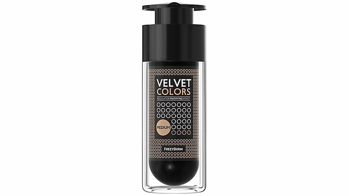 Make-up με βελούδινη, μαυ υφή, Velvet Colors, Very High Protection High Cover, Frezyderm, 26,93 € (στα Φαρμακεία)
