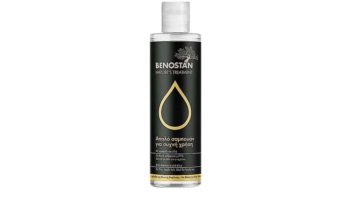Απαλό σαμπουάν για συχνή χρήση, Nature’s Treatment, Benostan, €8,20 (στα Φαρμακεία)