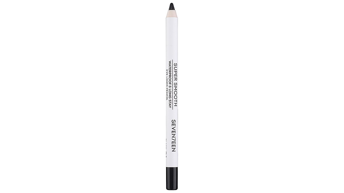 Αδιάβροχο μαύρο μολύβι ματιών, SuperSmooth Waterproof & Long Stay Eye Liner Pencil, Seventeen
