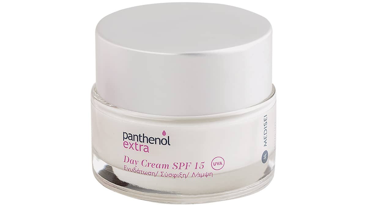 Κρέμα ημέρας για ενυδάτωση, σύσφιξη & λάμψη, Day Cream SPF14, Panthenol Extra, Medisei (στα Φαρμακεία)