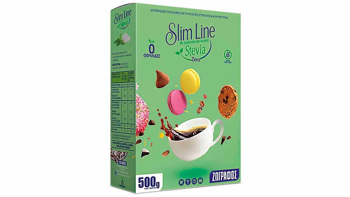 Eπιτραπέζιο γλυκαντικό από το φυτό Stevia, Slim Line Stevia Zero, Ζωγράφος (www.zografosdiet.gr)