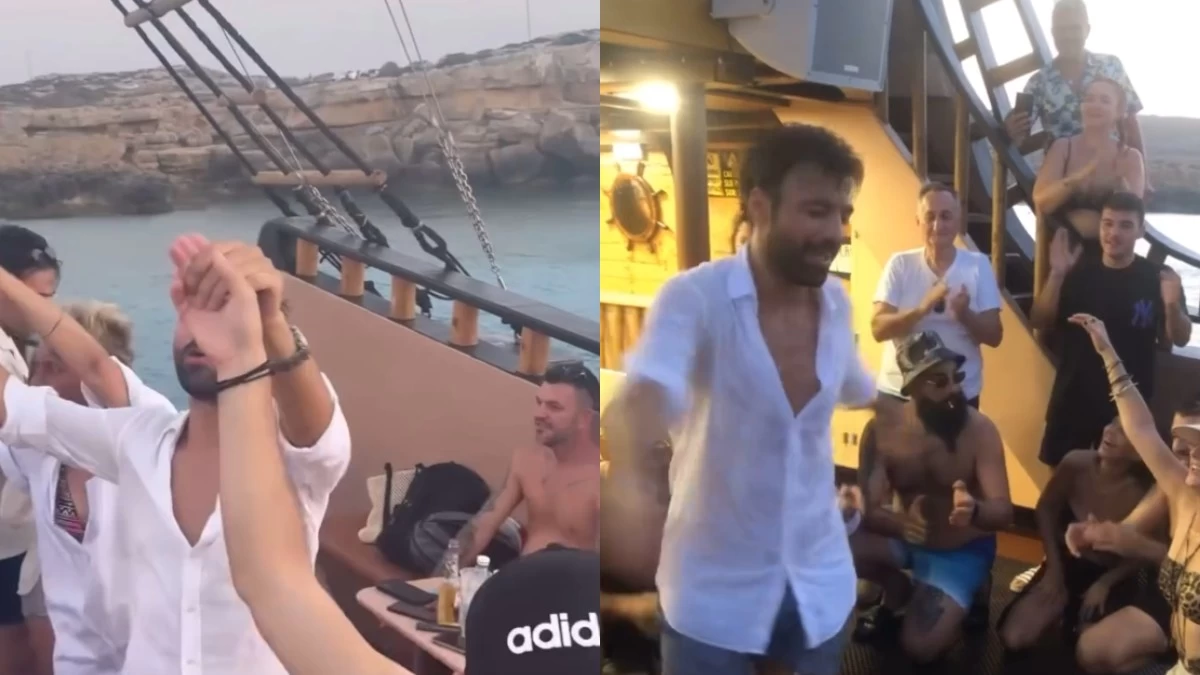 Ανδρέας Γεωργίου: Το ζεϊμπέκικο στο pre wedding party και ο χορός με την Σιμώνη Χριστοδούλου πάνω σε σκάφος