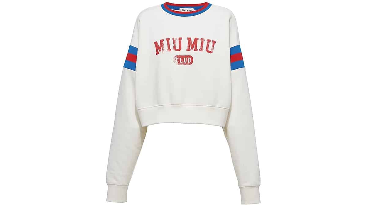 Crop φούτερ, Miu Miu, farfetch.com