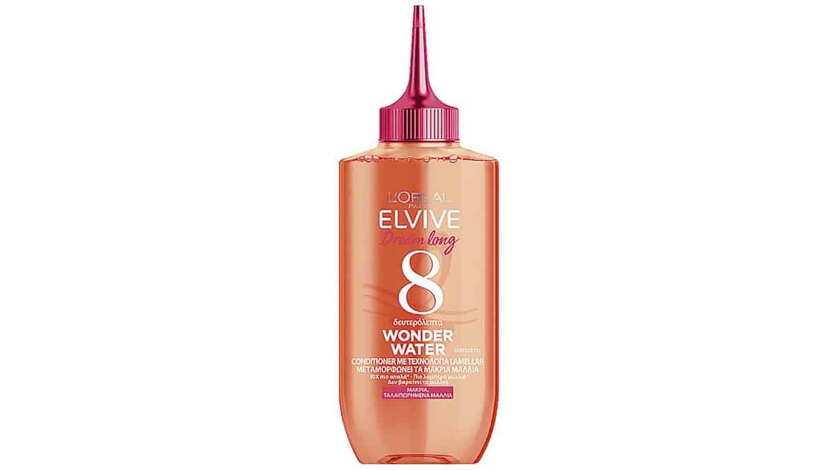 Conditioner με τεχνολογία Lamellar που μεταμορφώνει τα μακριά μαλλιά, Elvive, Dream Long 8 δευτερόλεπτα, Wonder Water, L'Oréal Paris, €10,97