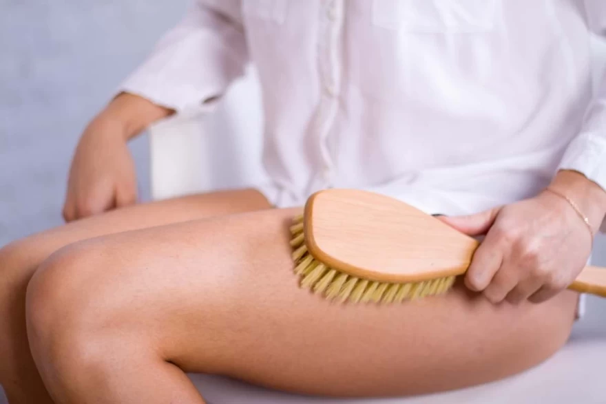 massage body with brush
