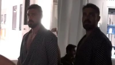 Μικέλε Μορόνε: Η στιγμή που αντιλαμβάνεται την κάμερα στη Μύκονο και αρχίζει τα... ιταλικά