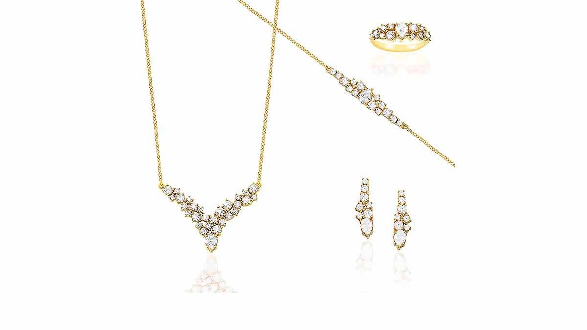Δαχτυλιδι και σκουλαρίκια Κ14 με ζιργκόν, Al'oro Jewellery - www.aloro.gr