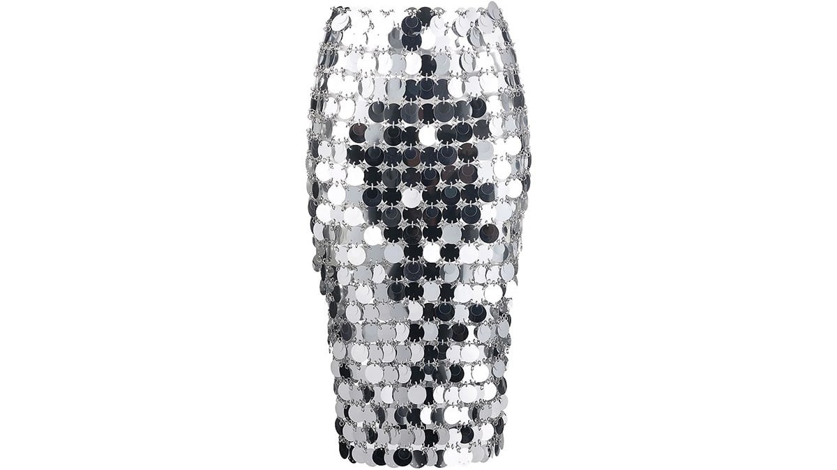 Φούστα µε metallic στοιχεία, Paco Rabanne, matchesfashion.com
