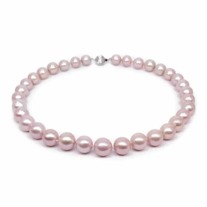Pearl choker με Edison Μαργαριτάρια σε φυσικά ροζ χρώματα και κούμπωμα14Κ , Pearls Center, pearlscenter.gr