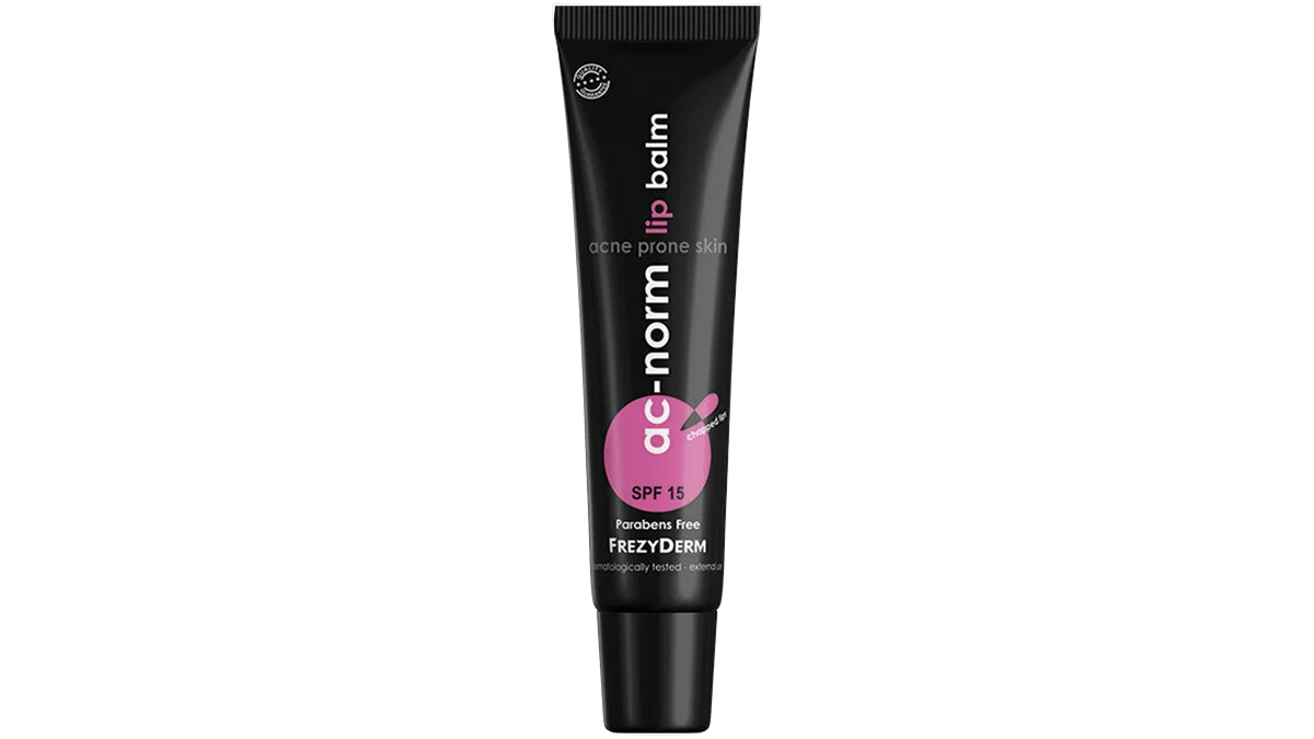 Ac-norm Lip Balm SPF15, Frezyderm, €7,52 (στα Φαρμακεία)
