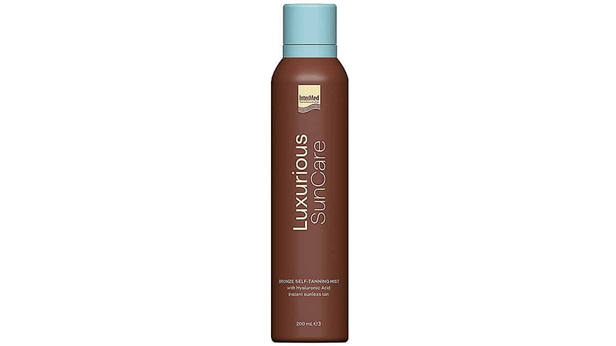 Ενυδατικό self-tanning mist για φυσικό μαύρισμα χωρίς ήλιο, Luxurious SunCare, Bronze Self-Tanning Mist, InterMed (στα Φαρμακεία από την InterMed)