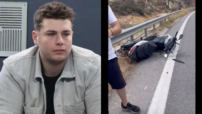 Τροχαίο ατύχημα για τον Αλέξανδρο Κοψιάλη: «Βγήκαμε στο αντίθετο ρεύμα και συρθήκαμε στην άσφαλτο»