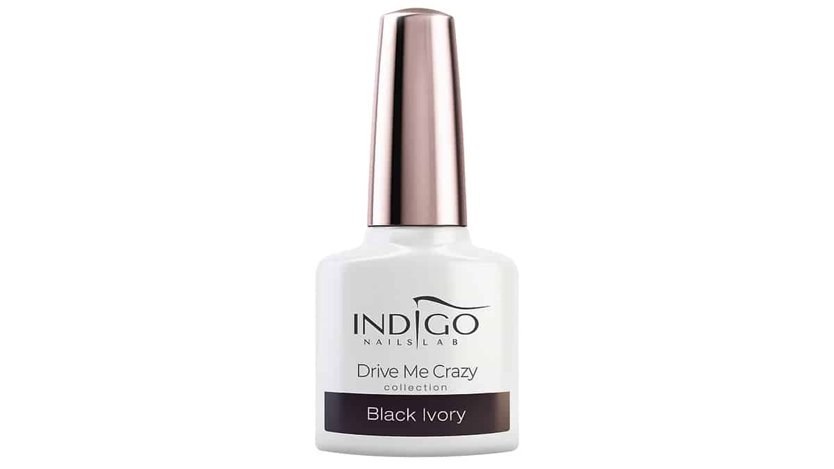 Βερνίκι για ημιμόνιμο μανικιούρ, Drive Me Crazy Collection, Black Ivory, Indigo Nails Lab (indigo-nails.gr)