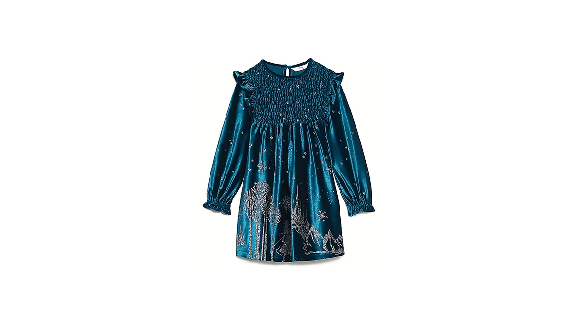 Βελουτέ φόρεμα Disney Frozen, Marks & Spencer, €42,99, marksandspencer.gr