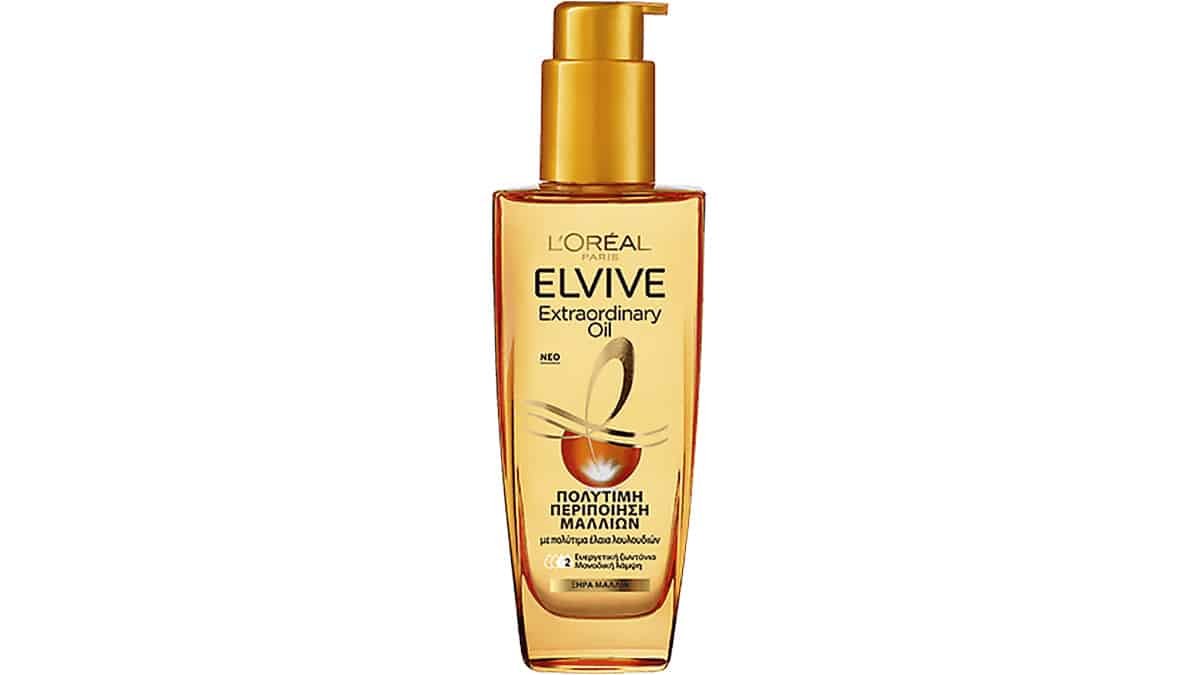 Έλαιο μαλλιών για ξηρά μαλλιά, Elvive, Extraordinary Oil, Πολύτιμη Περιποίηση Μαλλιών, L'Oréal Paris, €13,42