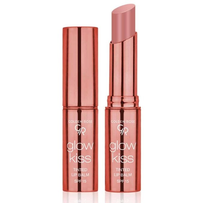 Lip balm με χρώμα, Glow Kiss, Tinted Lip Balm SPF15 No 01, Golden Rose, €4,40 (goldenrosecosmetics.gr)