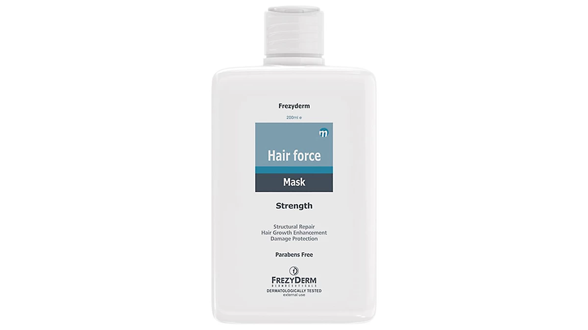 Μάσκα μαλλιών για ενδυνάμωση, Hair Force Mask, Frezyderm, €10,79 (στα Φαρμακεία)