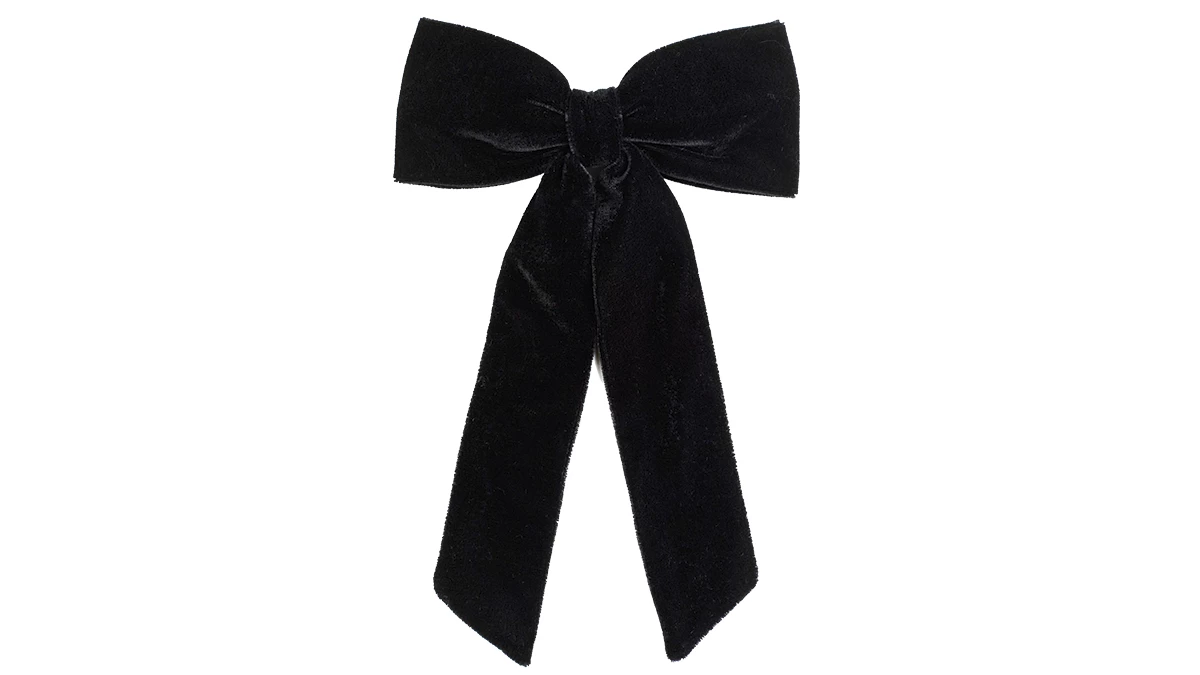 Βελούδινο κοκκαλάκι μπαρέτα με φιόγκο, H&M, €7,99