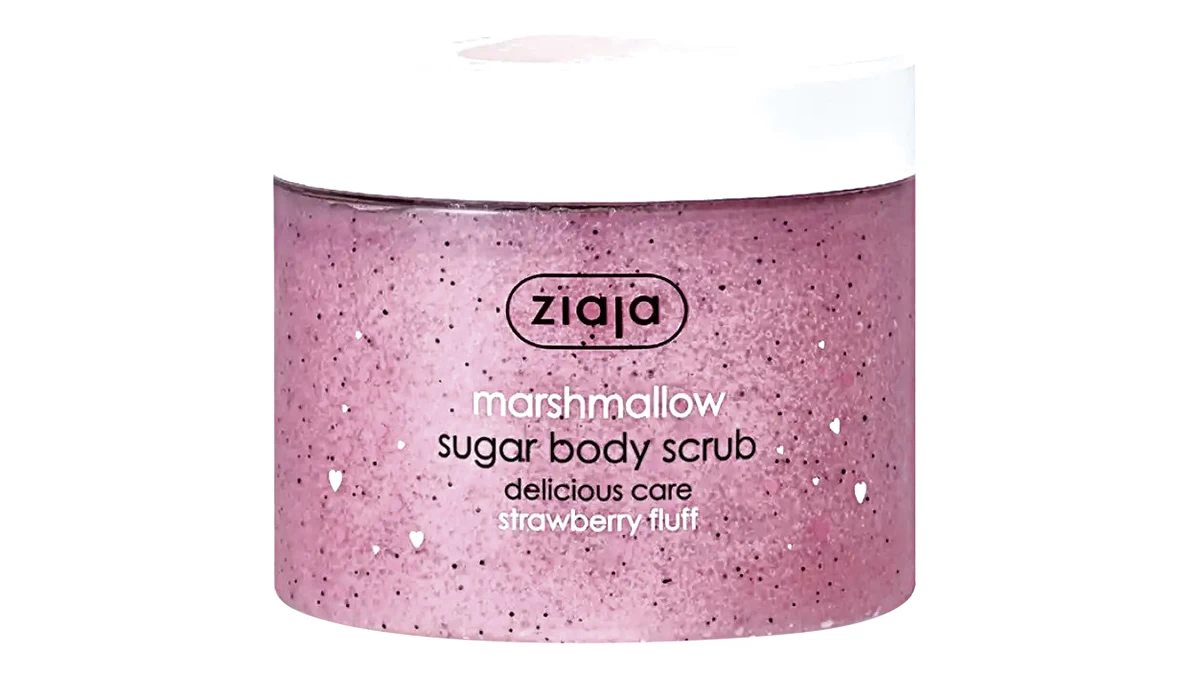 Απολεπιστικό σώματος, Sugar Body Scrub, Marshmallow, Ziaja (σε καταστήματα καλλυντικών, ινστιτούτα αισθητικής & φαρμακεία, venuselectronics.gr, facebook: Ziaja Greece)