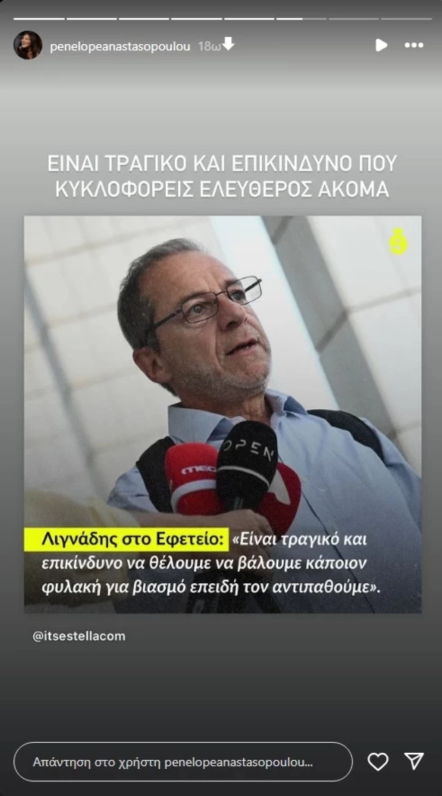 Η Πηνελόπη Αναστασοπούλου 