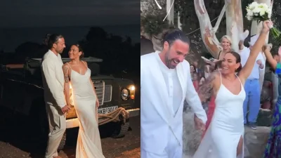 Ευρυδίκη Βαλαβάνη - Γρηγόρης Μόργκαν: Οι μίνιμαλ μπομπονιέρες που μοίρασαν στους καλεσμένους τους στο γαμήλιο πάρτι