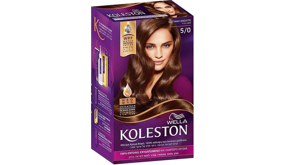 Μόνιμη κρέμα βαφή, 5/0 Καστανό Ανοιχτό, Koleston, €9,82