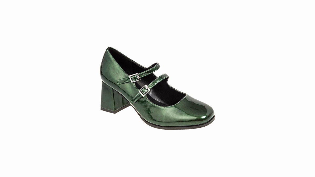 πράσινες γόβες με μπαρέτα adam's shoes