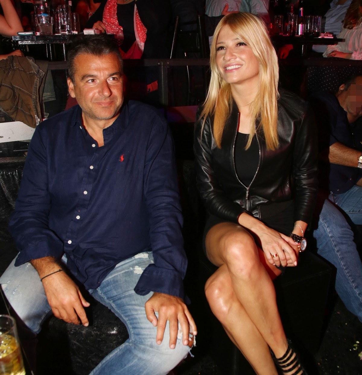 Ο Γιώργος Λιάγκας και η Φαίη Σκορδά σε βραδινή έξοδο